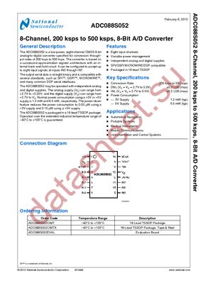 ADC088S052CIMTX/NOPB datasheet  